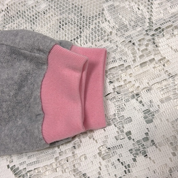 Carter’s | Puppy with Heart/3D Ears Fleece Onesie Zipper Grays Pink Size… - Picture 6 of 6